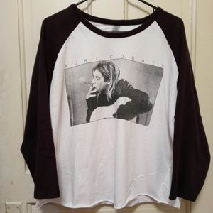 Kurt Cobain Crop Top. Size XL